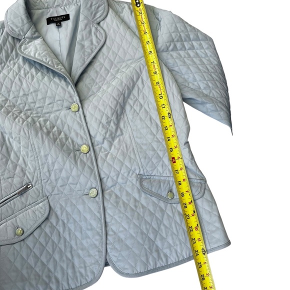 Talbots Quilted Three Pocket Jacket in Light Blue Size 16 - Picture 6 of 11